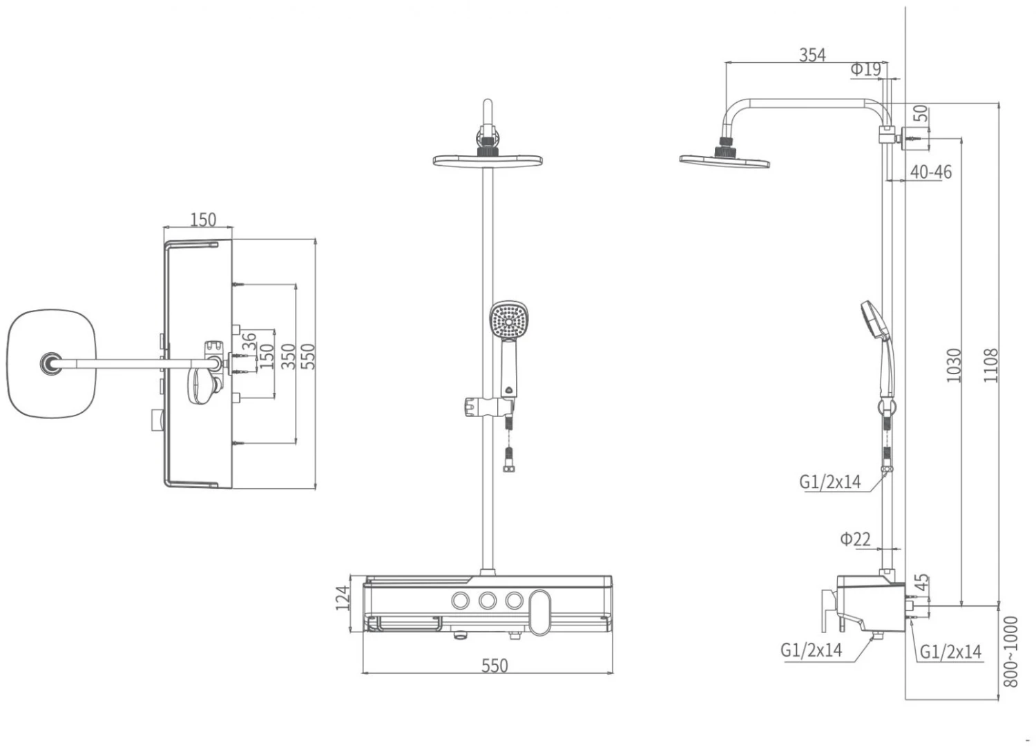 Sen tắm cây nóng lạnh AM 9129N