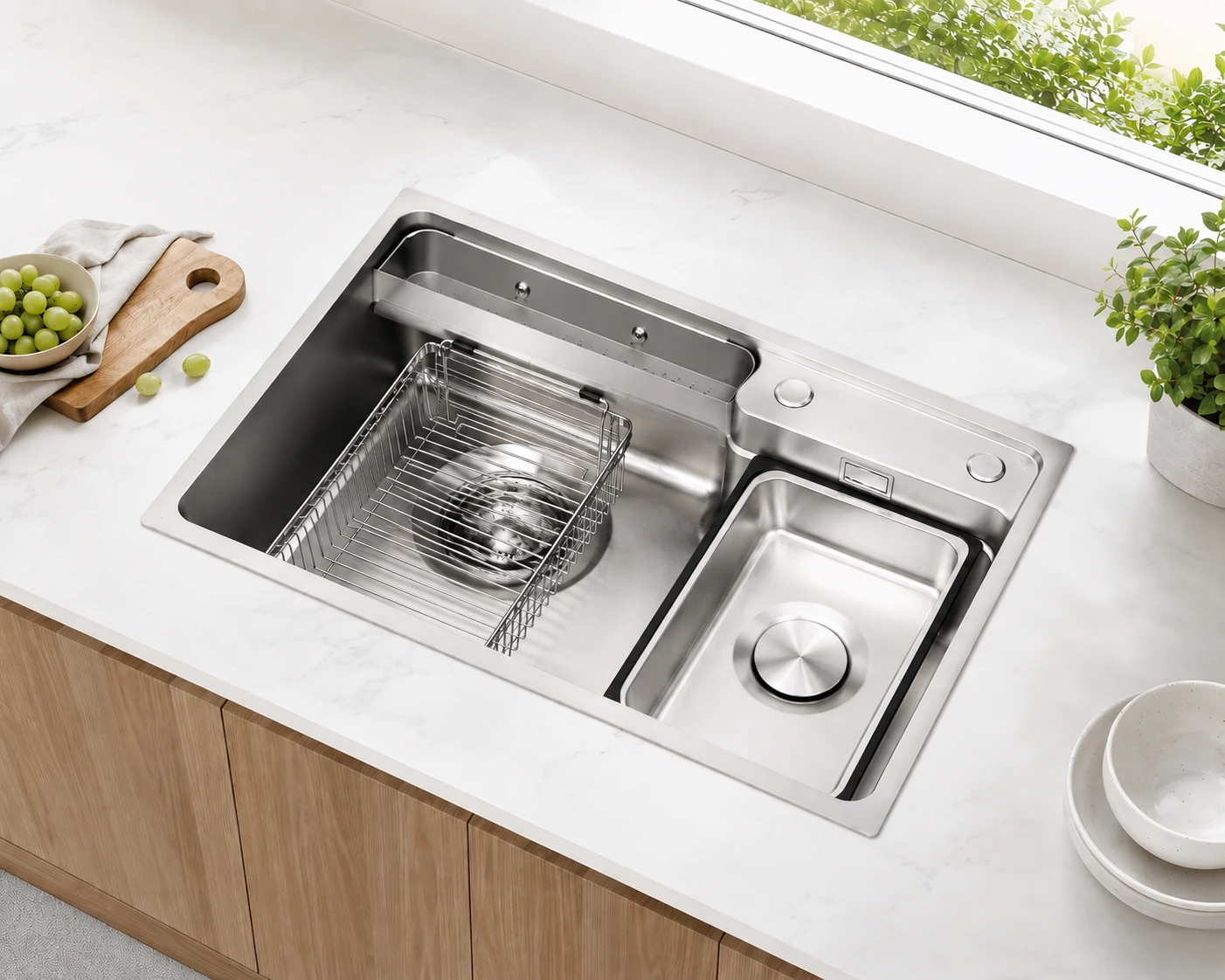 Chậu rửa 1 hố Inox AM 8048OC