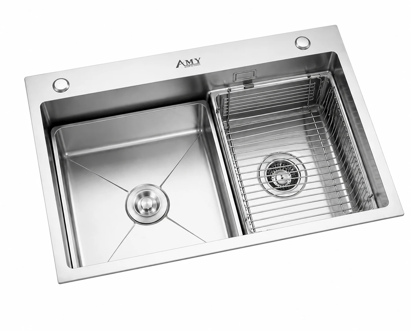 Chậu rửa 1 hố giật cấp mặt sần AM 8280